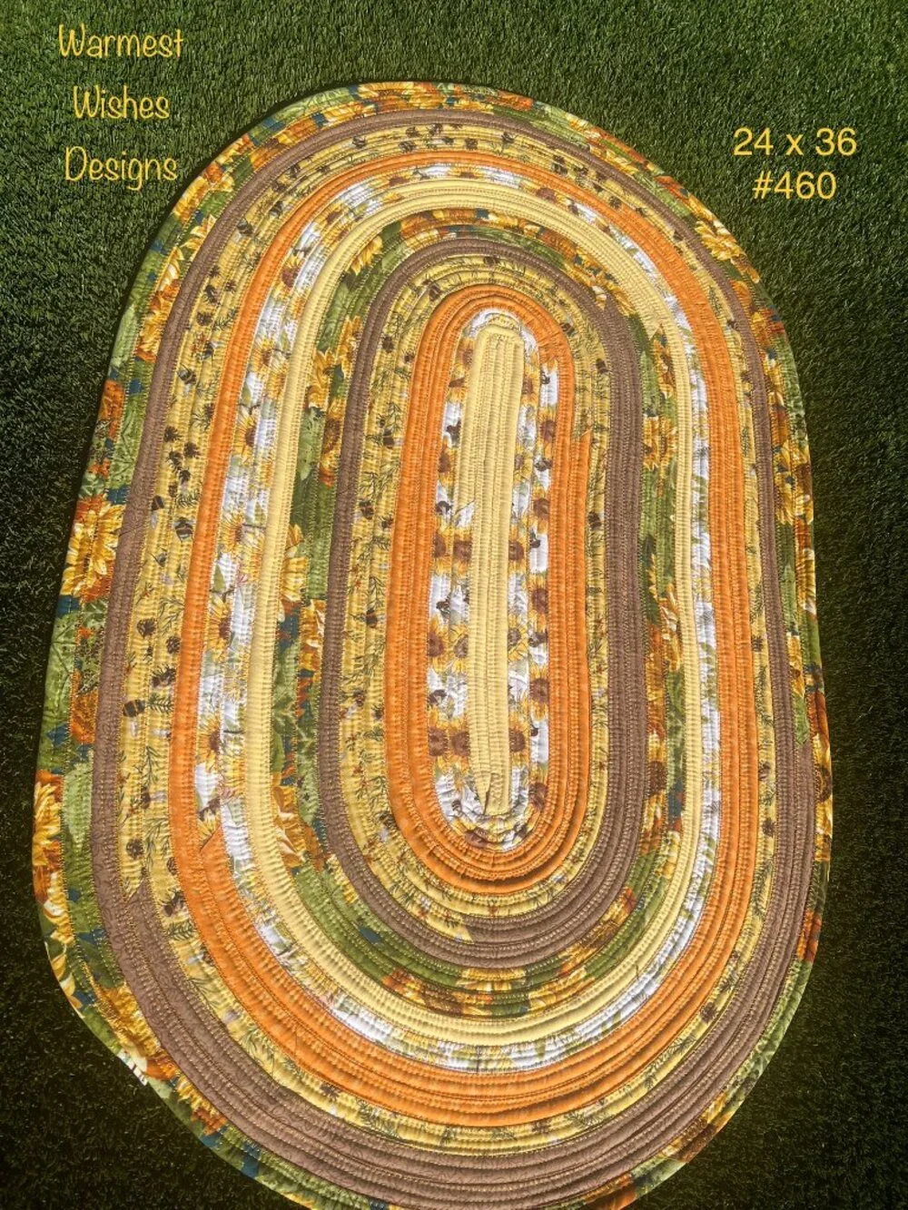 Handmade Oval Jelly Roll Rug - Fall Colors - 24